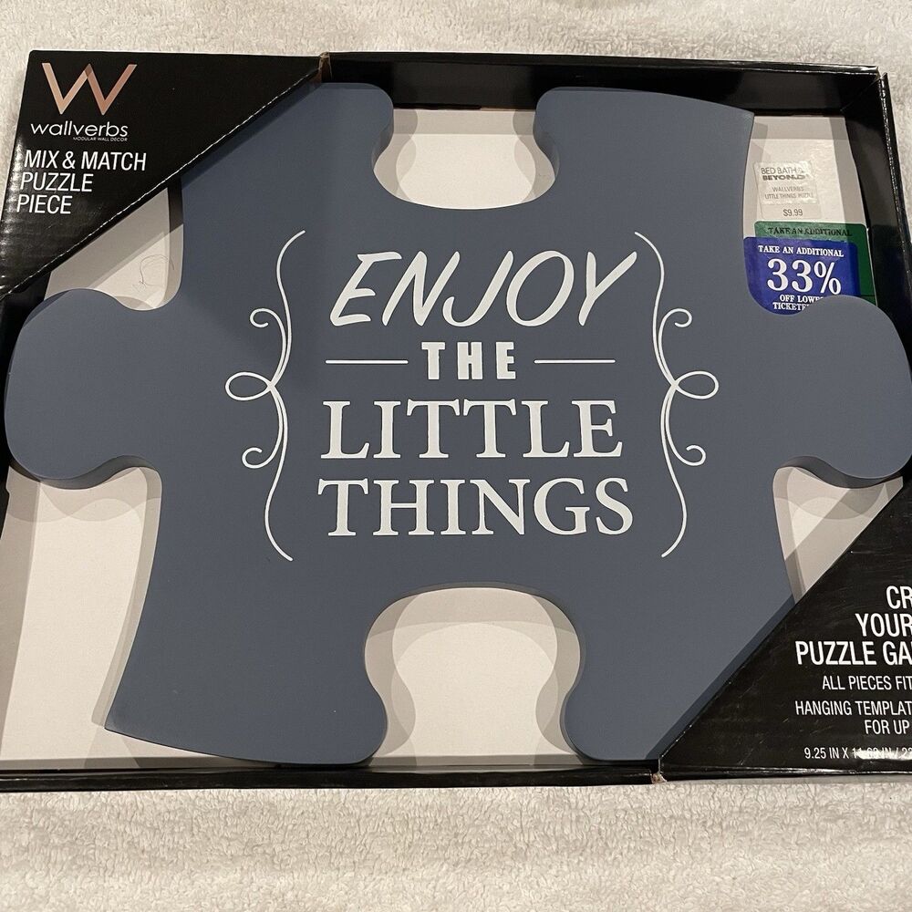 Wallverbs Puzzle Piece Wall Home Decor ENJOY THE LITTLE THINGS Wall Art